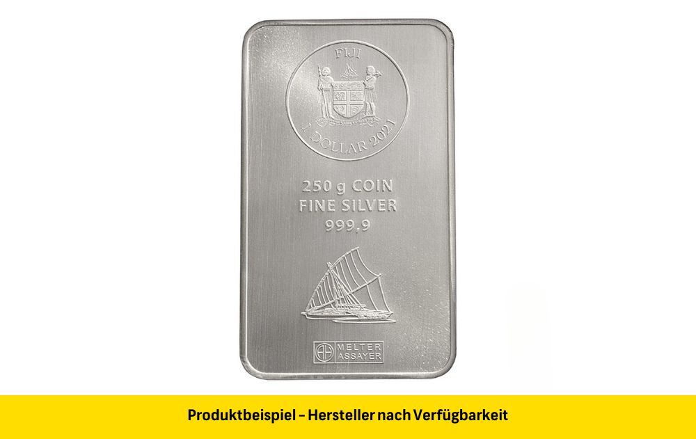 M-nzbarren-Silber-250g-2021-Melter-Assayer Münzbarren - Silber - 250 Gramm - Vorderseite