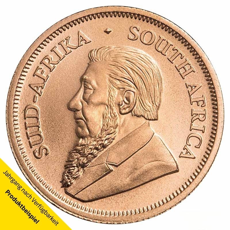 S-dafrika-Kr-gerrand-Gold-1l10-oz-2021-RS Goldmünze Krügerrand 1/10 Unze - Vorderseite
