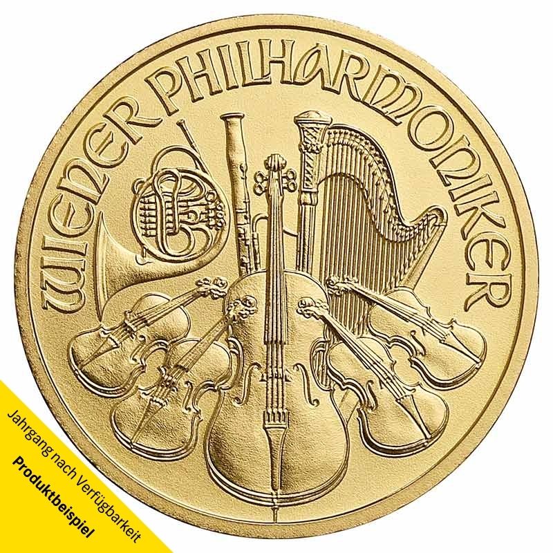 sterreich-Philharmoniker-1l4-Unze-25-Euro-Gold-2012-VS 1/4 Unze Philharmoniker Goldmünze - Österreich - Rückseite