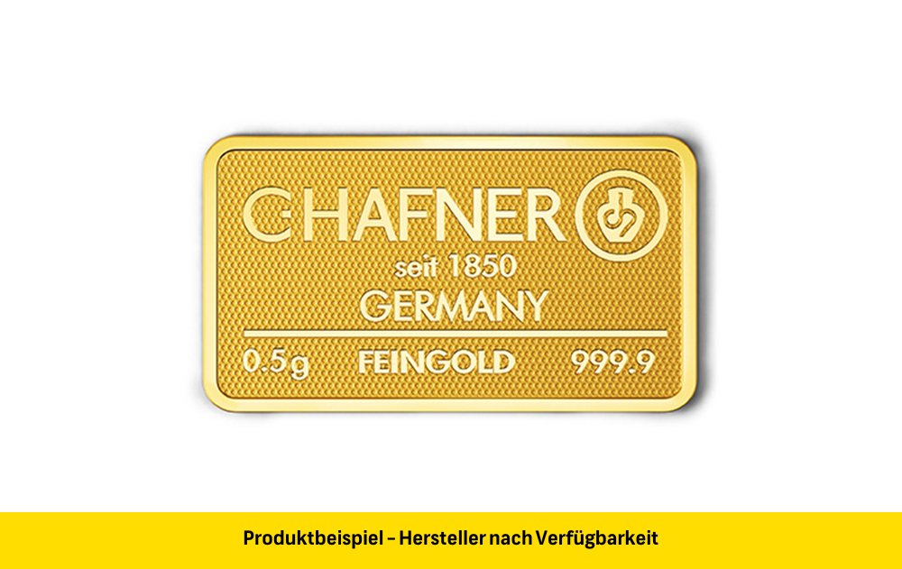 Goldbarren 0,5 Gramm