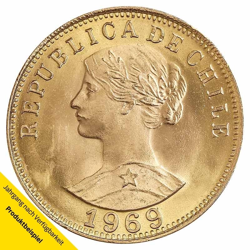 Chile-50-Pesos-1969-RS 50 Pesos Goldmünze - Chile - Rückseite