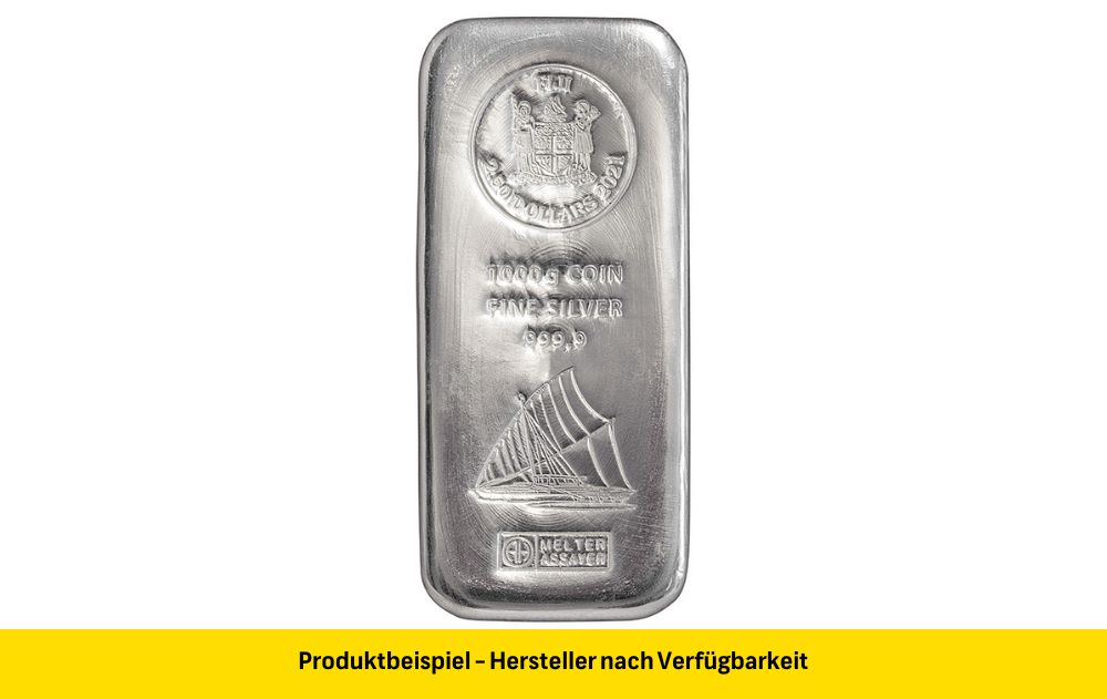 Barren-Silber-1000g-2021-Melter-Assayer Münzbarren Silber 1000 Gramm