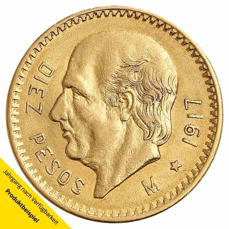 10 Pesos Goldmünze - Mexiko - Vorderseite | Beispielbild