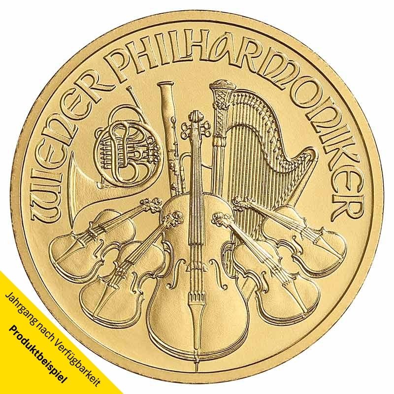 1/2 Unze Philharmoniker Goldmünze - Österreich - Rückseite