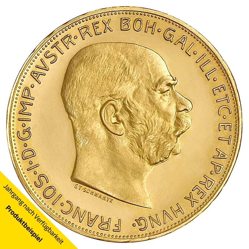 sterreich-Franz-Joseph-I-100-Kronen-1915-RS 100 Kronen Goldmünze - Franz Joseph I - Austria - Österreich - Vorderseite  | Beispielbild