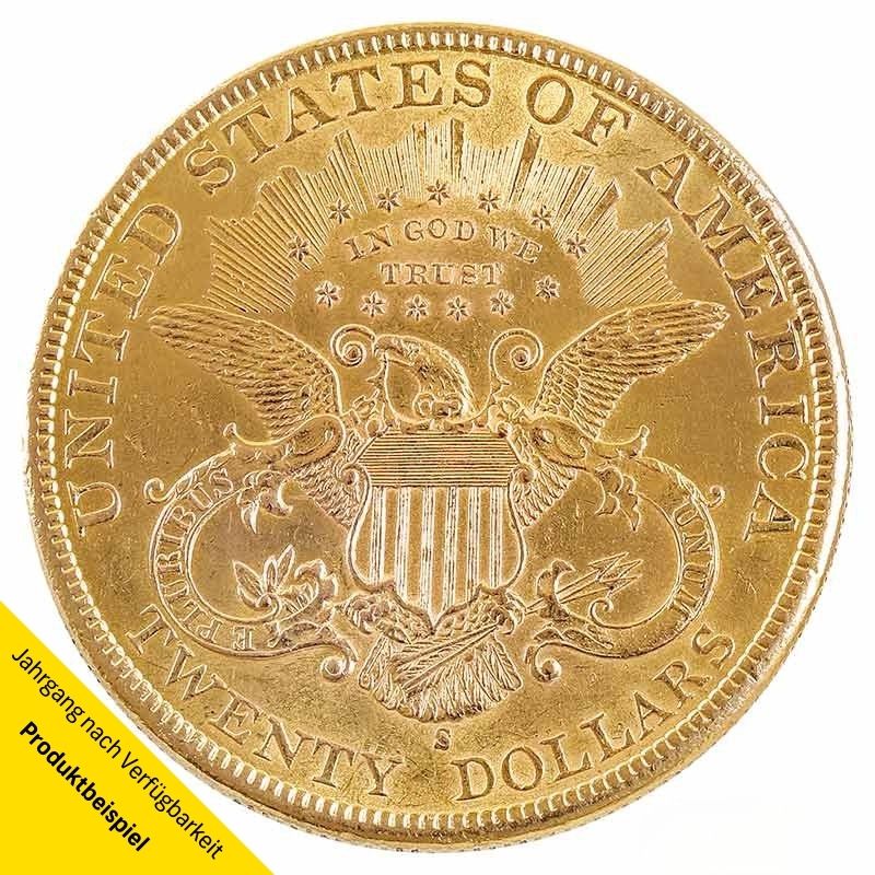 USA - 20$ Liberty Head Goldmünze - Vorderseite
