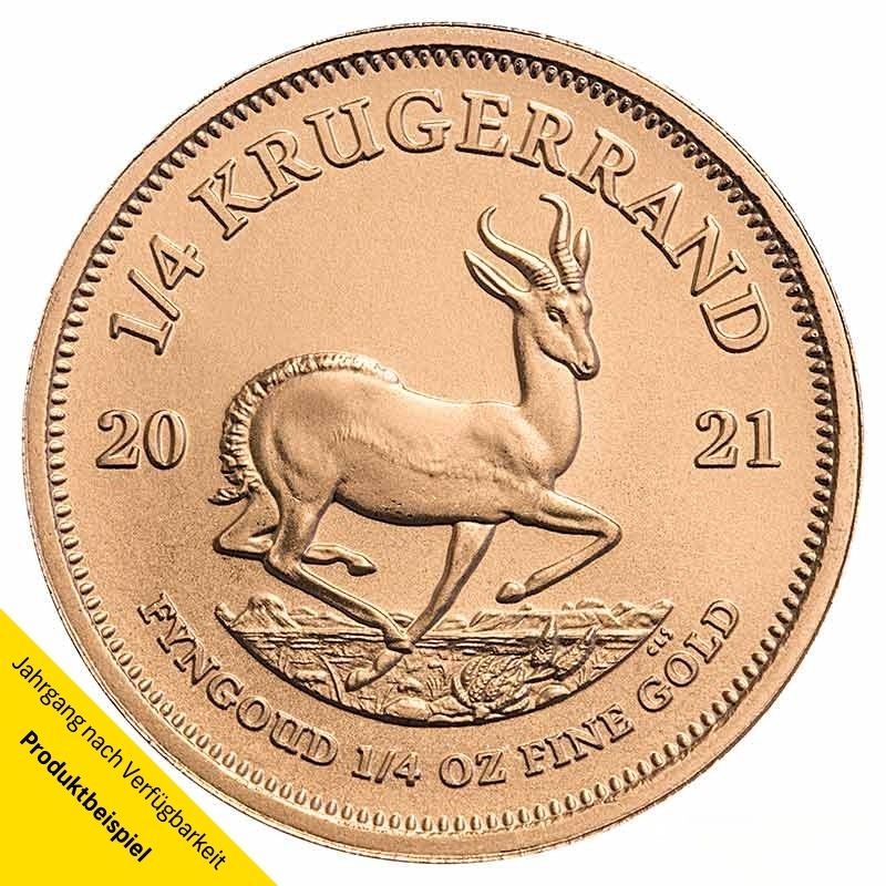 S-dafrika-Kr-gerrand-1I4-oz-2021-VS Krügerrand 1/4 Unze - Goldmünze - Rückseite