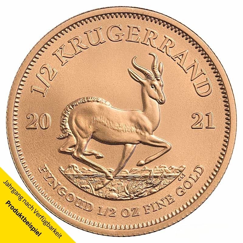 S-dafrika-Kr-gerrand-1I2-oz-2021-VS Krügerrand 1/2 Unze - Goldmünze - Rückseite