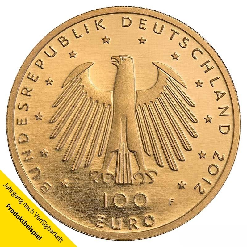 Deutschland-Gold-Unesco-Welterbe-Dom-zu-Aachen-100-Euro-2012-RS Goldmünze 100 Euro Deutschland - Rückseite