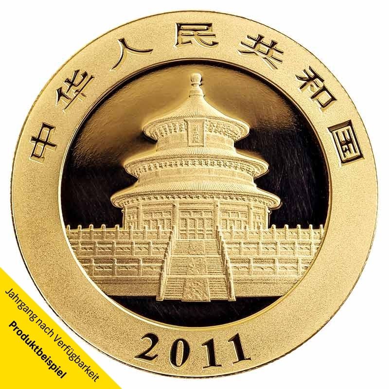 China-Panda-Gold-1-oz-2011-RS Panda 1 Unze - China - Rückseite