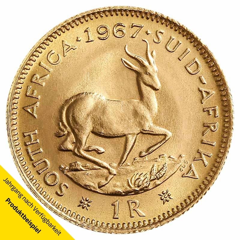 S-dafrika-Kr-gerrand-1-Rand-1967-VS 1 Rand Goldmünze - Südafrika - Rückseite | Beispielbild