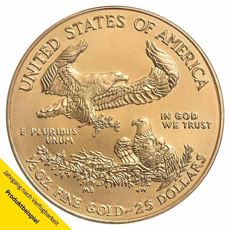 USA-Liberty-2020-1I2-oz-VS Goldmünze - American Eagle - 1/2 Unze - Vereinigte Staaten von Amerika