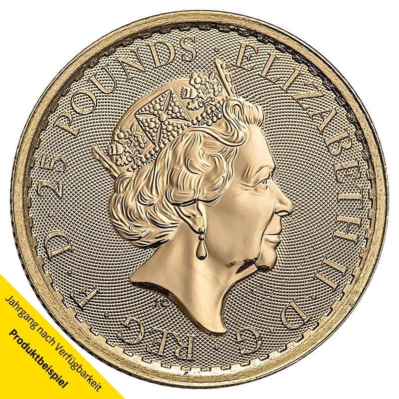 Britannia-Gold-1l4-oz-2019-RS Goldmünze - Britannia 1/4 Unze - Großbritannien - Rückseite