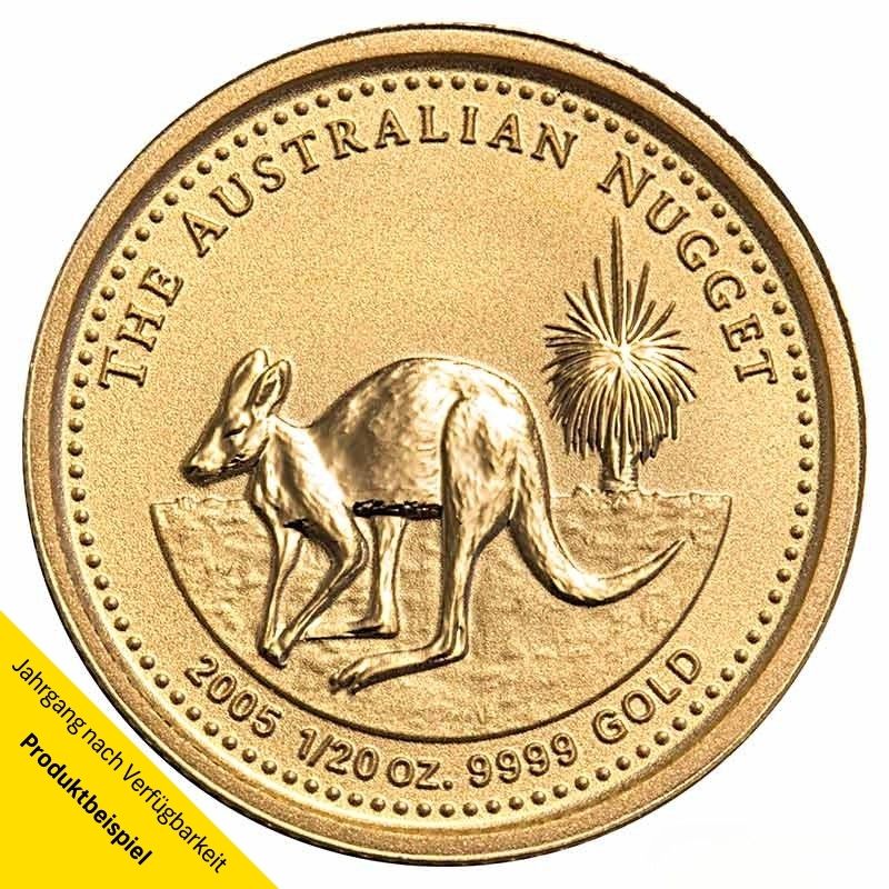 The-Australian-Nugget-Gold-2005-1I20-oz-VS Goldmünze - Kangaroo 1/20 Unze - Australien - Rückseite | Beispielabbildung