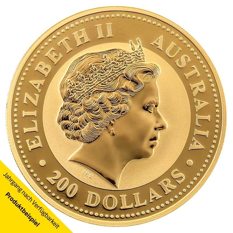 The-Australian-Nuggets-Gold-2008-2-oz-RS Kangaroo 2 Unzen Goldmünze - Australien - Rückseite
