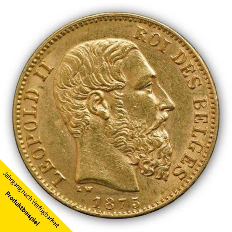 goldmuenze_20_francs_belgien Goldmünze - 20 Francs - Belgien