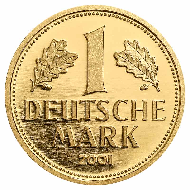 Deutschland-1-Mark-2001-RS 1 Deutsche Mark Goldmünze - Bundesrepublik Deutschland - Vorderseite
