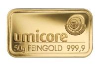 Goldbarren 50 Gramm Feingold | Beispielbild