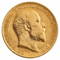 1/2 Sovereign Goldmünze - Großbritannien - Vorderseite | Beispielbild