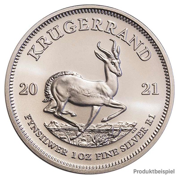 1 Unze Krügerrand Silbermünze - Südafrika - Rückseite | Beispiel