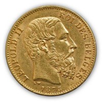 Goldmünze - 20 Francs - Belgien