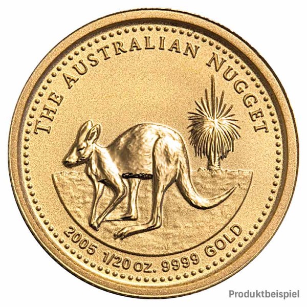 Goldmünze - Kangaroo 1/20 Unze - Australien - Rückseite | Beispielabbildung
