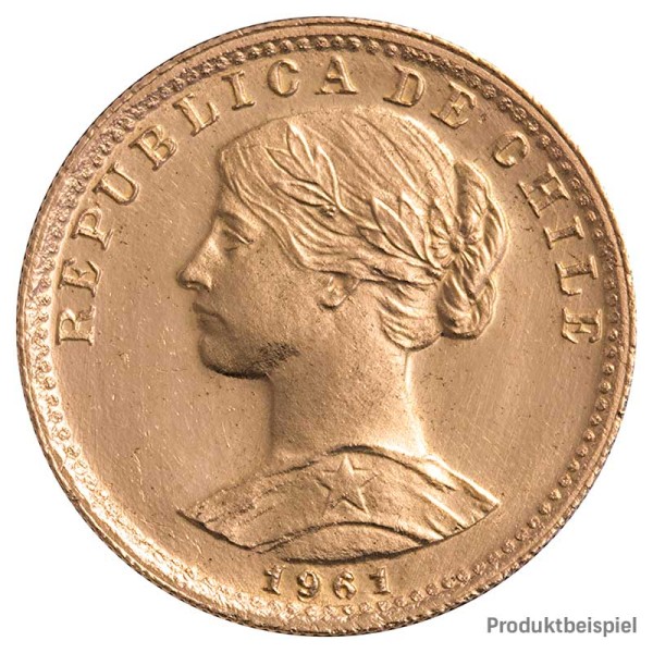 Goldmünze - 20 Pesos - Chile - Vorderseite | Beispielbild