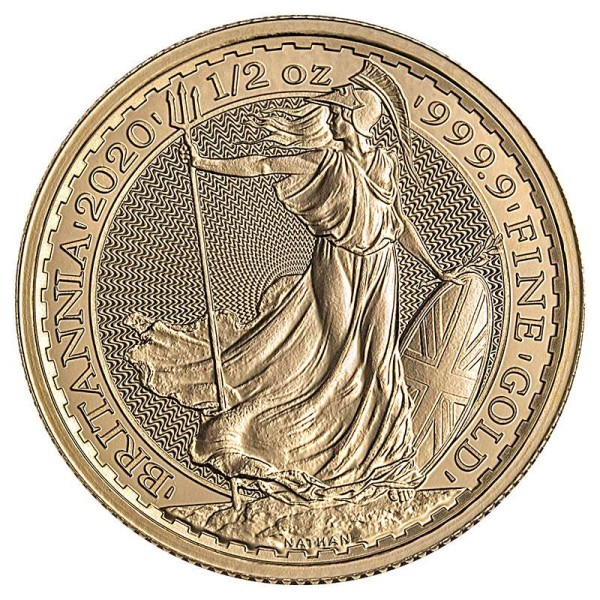 Goldmünze - Britannia 1/2 Unze - Großbritannien - Vorderseite