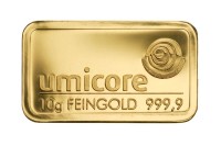 Goldbarren 10 Gramm Feingold | Beispielbild