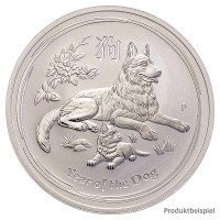 Luna II Silbermünze Hund 2018