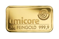 Goldbarren 20 Gramm Feingold | Beispielabbilung